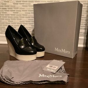 NWT MaxMara Loafers with Platform Wedge Heel NIB